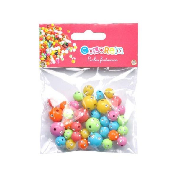 Paris Prix Lot De Perles Fantaisie Strass 12cm Multicolore 3