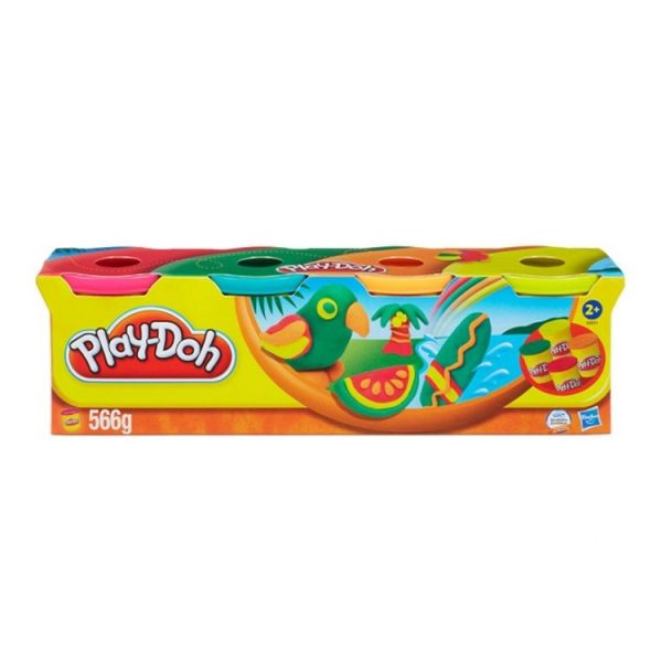 HASBRO Play-Doh 4 Pots Couleurs De Pâte à Modeler 3