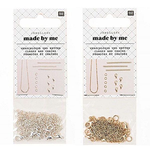 Youdoit Fermoirs épais Et Chaînes Pour Fabrication De Bijoux – Argenté & Doré 1
