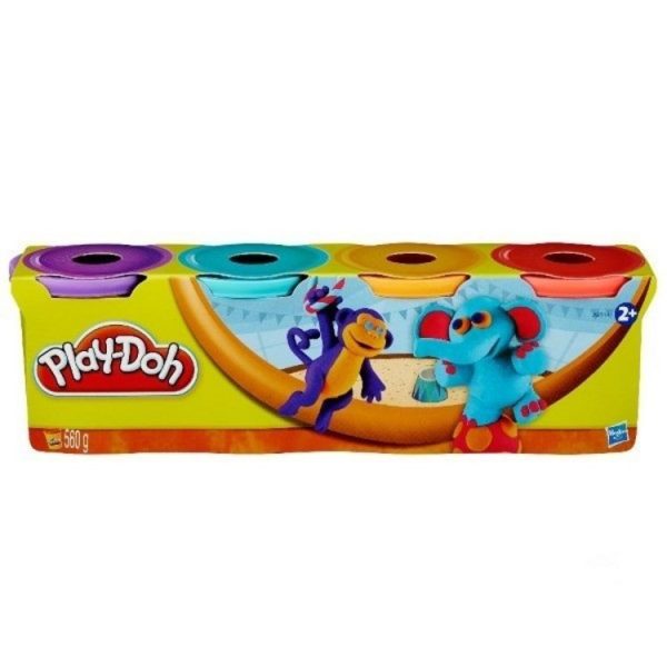 HASBRO Play-Doh 4 Pots Couleurs De Pâte à Modeler 4