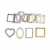 Paris Prix Lot De 12 Embellisseurs Mini Cadres Or & Noir 7