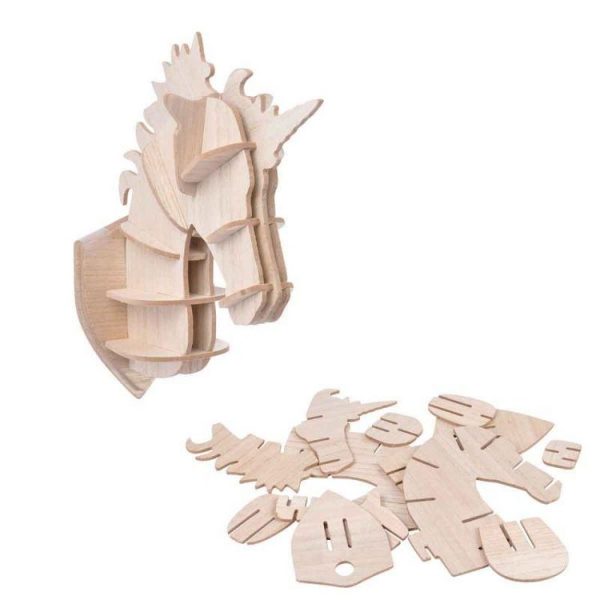 Paris Prix Trophée Mural 3D à Personnaliser Licorne 21cm Beige 1