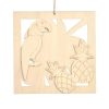 Paris Prix Décoration En Bois Ananas & Perroquet 15cm Naturel 8