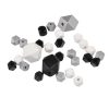 Paris Prix Lot De 27 Perles En Bois Diamant 1-2cm Argent & Noir 8