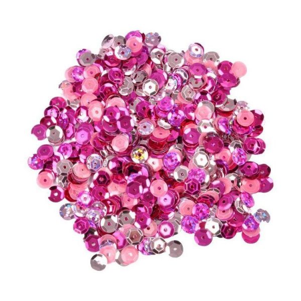 Paris Prix Lot De Sequins Déco Créatifs 14cm Framboise 1