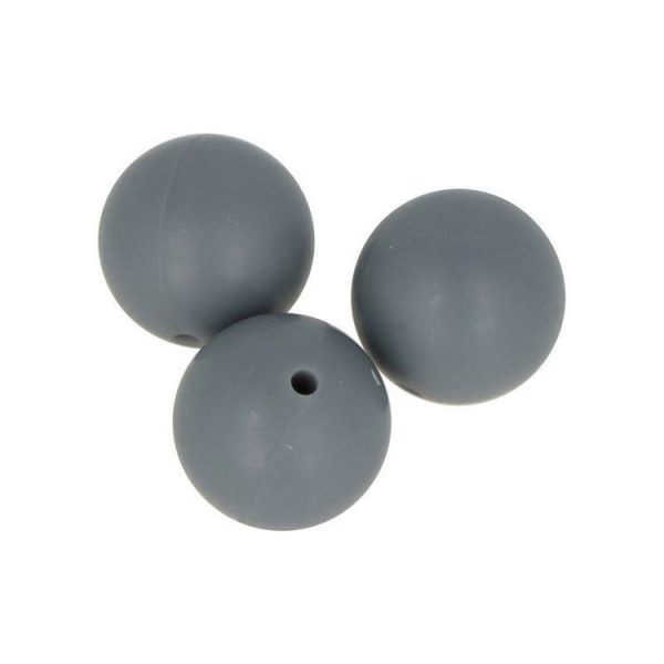 Artemio 3 Perles Silicone Rondes – 15 Mm – Gris 3