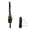 Paris Prix Kit Macramé Suspension Pot 28cm Noir 8