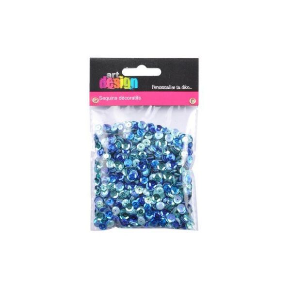 Paris Prix Lot De Sequins Déco Créatifs 14cm Bleu Horizon 3
