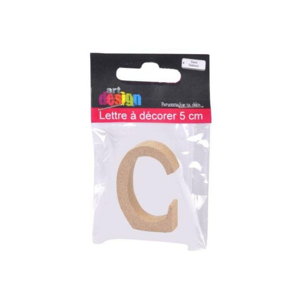 Paris Prix Lettre à Décorer C 5cm Naturel 3