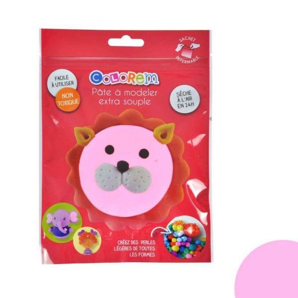 Paris Prix Pâte à Modeler Légère Extra Souple 50g Rose Clair 1