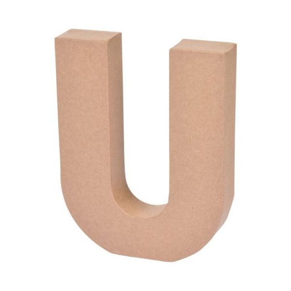 Paris Prix Décoration Murale Lettres Carton U 18cm Naturel 1