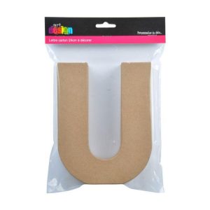 Paris Prix Décoration Murale Lettres Carton U 18cm Naturel 6