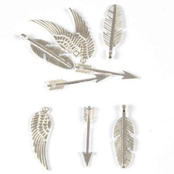 Paris Prix Lot De 9 Charms En Métal Comme Le Vent Argent 1