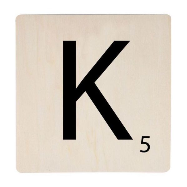 Paris Prix Décoration Murale En Bois Lettre K 15x15cm Naturel 1