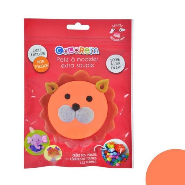 Paris Prix Pâte à Modeler Légère Extra Souple 50g Orange 1