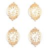 Paris Prix Lot De 4 Embellisseurs En Bois Horloge Naturel 10