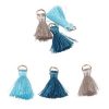 Paris Prix Lot De 6 Mini Pompons Bijoux 1cm Bleu & Gris 10