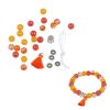 Paris Prix Kit Bracelet 21 Perles Verres 0,8cm Orange Ambre 10
