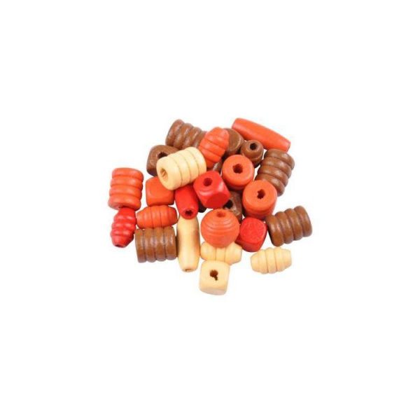 Paris Prix Lot De Perles Pour Bijoux Bois Rouge & Chocolat 1