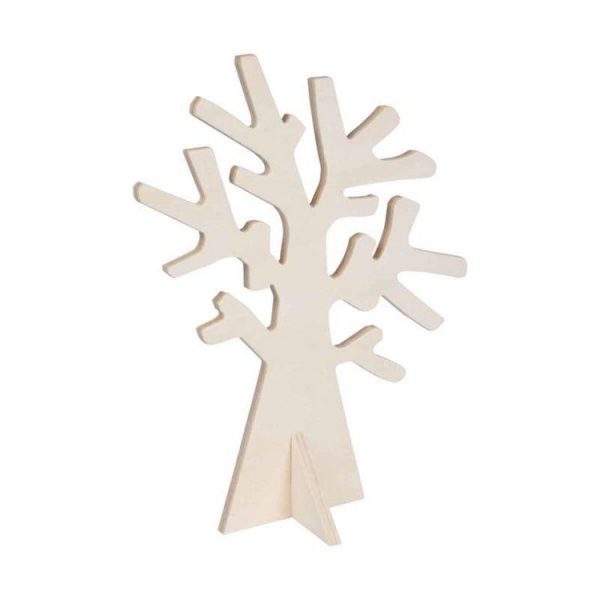 Paris Prix Arbre à Bijoux En Bois A Personnaliser 28cm Beige 1