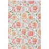 Paris Prix Lot De 6 Feuilles De Papier Patch Flowers 30x40cm Orange 11