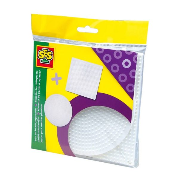SES Creative Plaque Pour Perles Technique à Repasser : 2 Plateaux Transparents 1