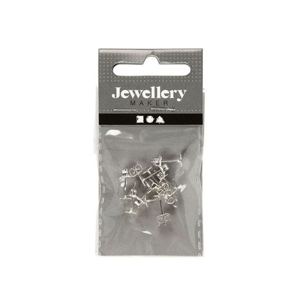 Youdoit 10 Attaches Boucles D’oreilles 13 Mm – Argenté 1