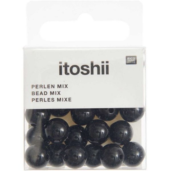 Youdoit 24 Perles Rondes 10 Mm – Noir 1