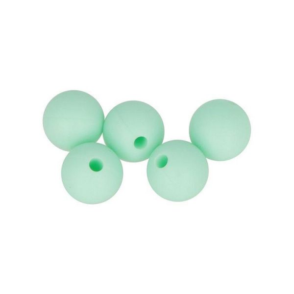Artemio 5 Perles Silicone Rondes – 10 Mm – Vert D’eau 3