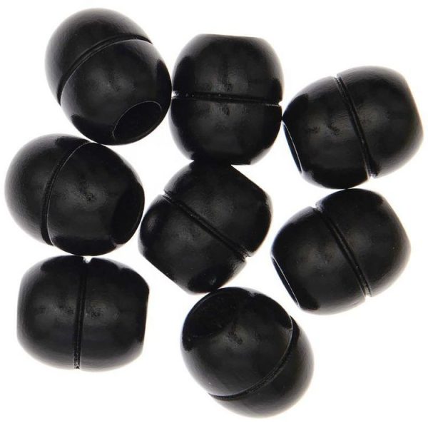 Youdoit 8 Perles Rondes Fantaisies – Bois Noir – 22 Mm 3
