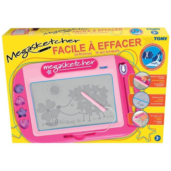 TOMY Jeu Ardoise Effaçable – Megasketcher Rose Facile à Effacer 3