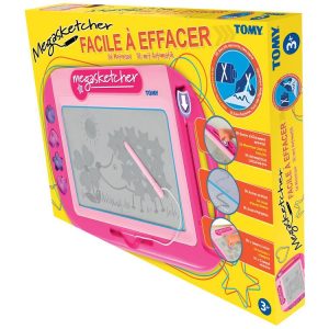 TOMY Jeu Ardoise Effaçable – Megasketcher Rose Facile à Effacer 9