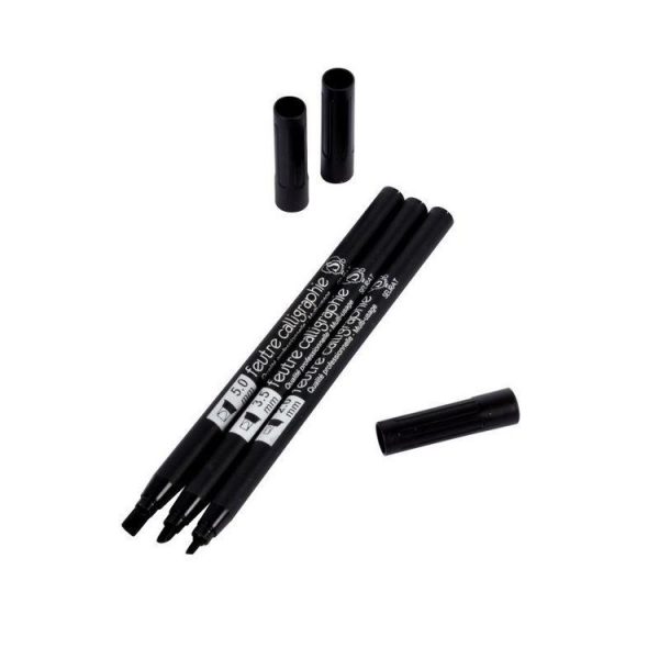 Paris Prix Lot De 3 Stylos Calligraphie 19cm Noir 1