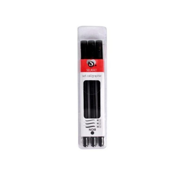 Paris Prix Lot De 3 Stylos Calligraphie 19cm Noir 3