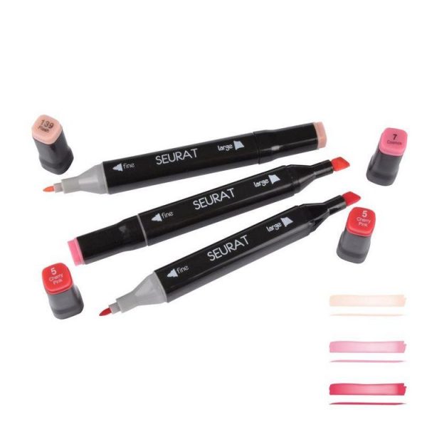 Paris Prix Lot De 3 Marqueurs Double Pointe 15cm Rose 1