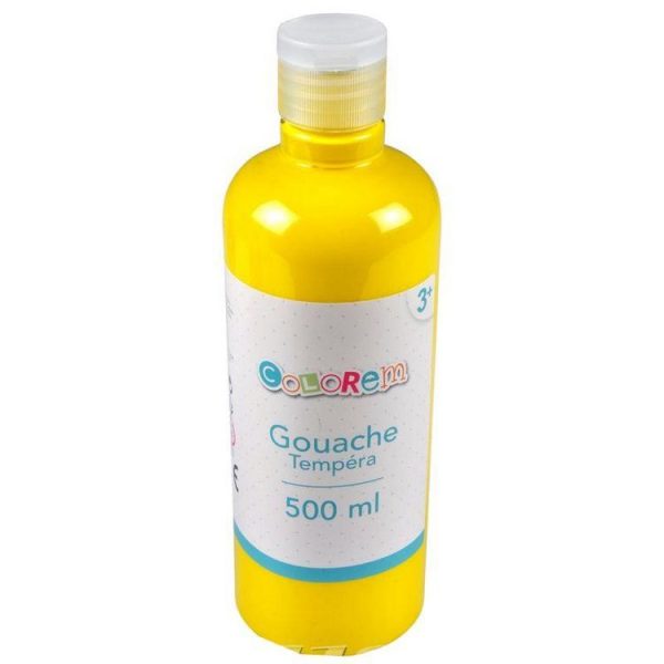 Paris Prix Flacon De Peinture Tempéra 500ml Jaune 3