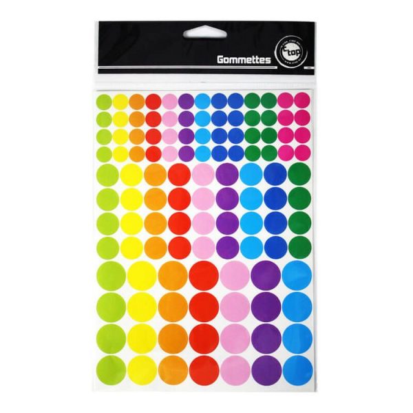 Gommettes Rondes Couleurs Vives 1