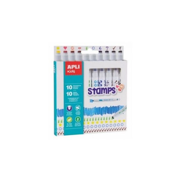 Apli Agipa Feutres Color Et Stamps 10 Unites 1