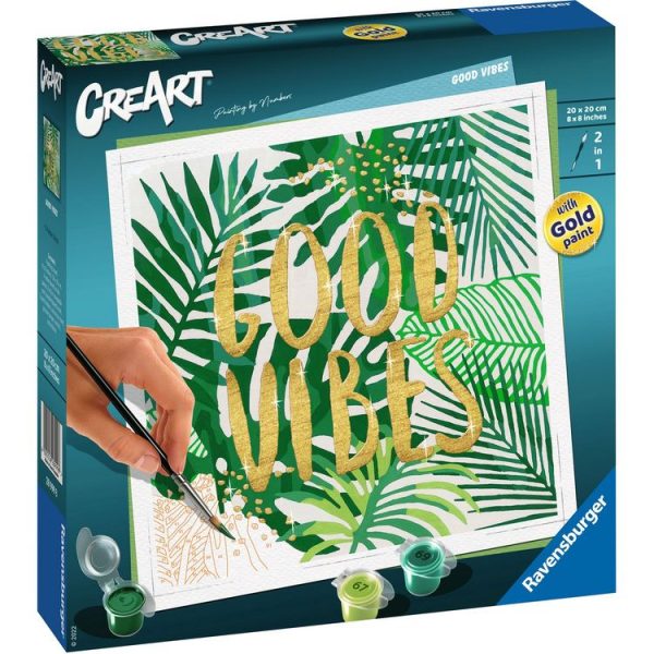 RAVENSBURGER Tableau Good Vibes – CreArt – Carré 20×20 Cm 1