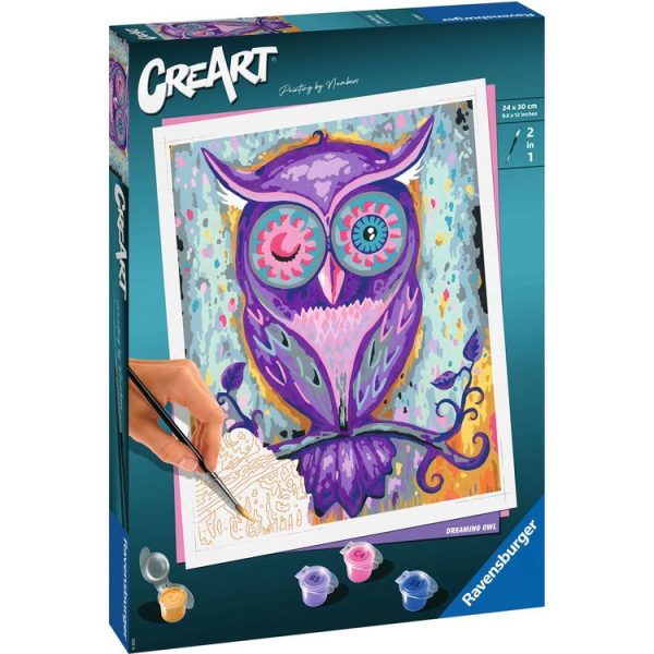 RAVENSBURGER Tableau Hibou – 24×30 Cm – CreArt 1