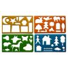 Lot De 4 Pochoirs Lune Maison Animaux Pochoir Fleur Enfant Scrapbooking 5