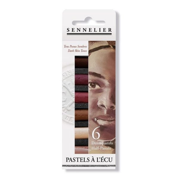 Youdoit Etui Pastels ‘A L’écu’ – 6 Demi-pastels – Portrait Teintes Foncées 1