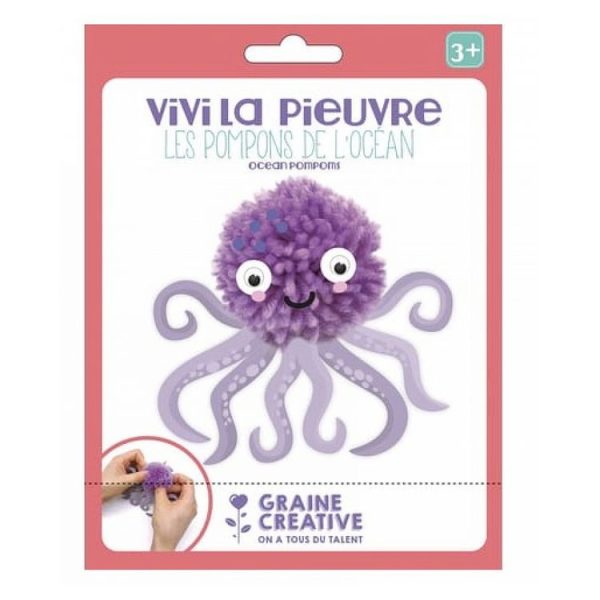 Graine Créative Kit Pompon Pour Les Petits Pieuvre 1