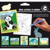 MegaCrea Cartes Sable Ou Paillette 13 X 16 Cm Animaux X 6 Pièces Activités Enfant 11