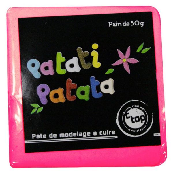 MegaCrea Pâte Polymère à Modeler Patati Patata Rose Fluo 50 G 1