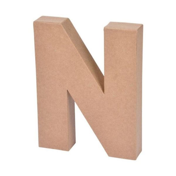 Paris Prix Décoration Murale Lettres Carton N 18cm Naturel 1