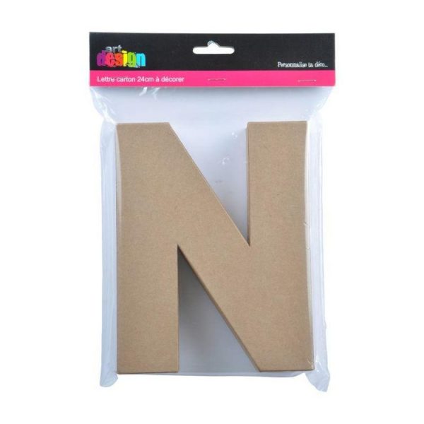 Paris Prix Décoration Murale Lettres Carton N 18cm Naturel 3